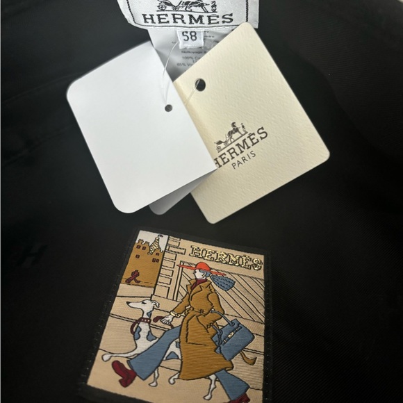 Hermes Saint-Honore Beret Cashmere 58 Black - Picture 5 of 8